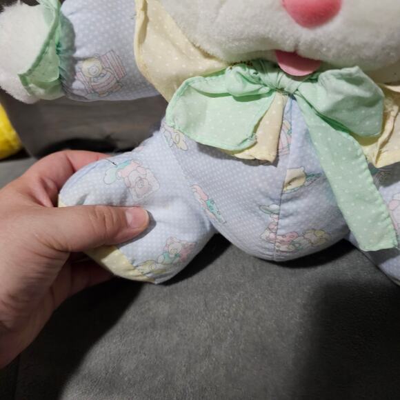 Well Made 1994 Bear Plush Pastel Sleeping Cap Teardrop Eyes Blue Green Yellow - Picture 3 of 6